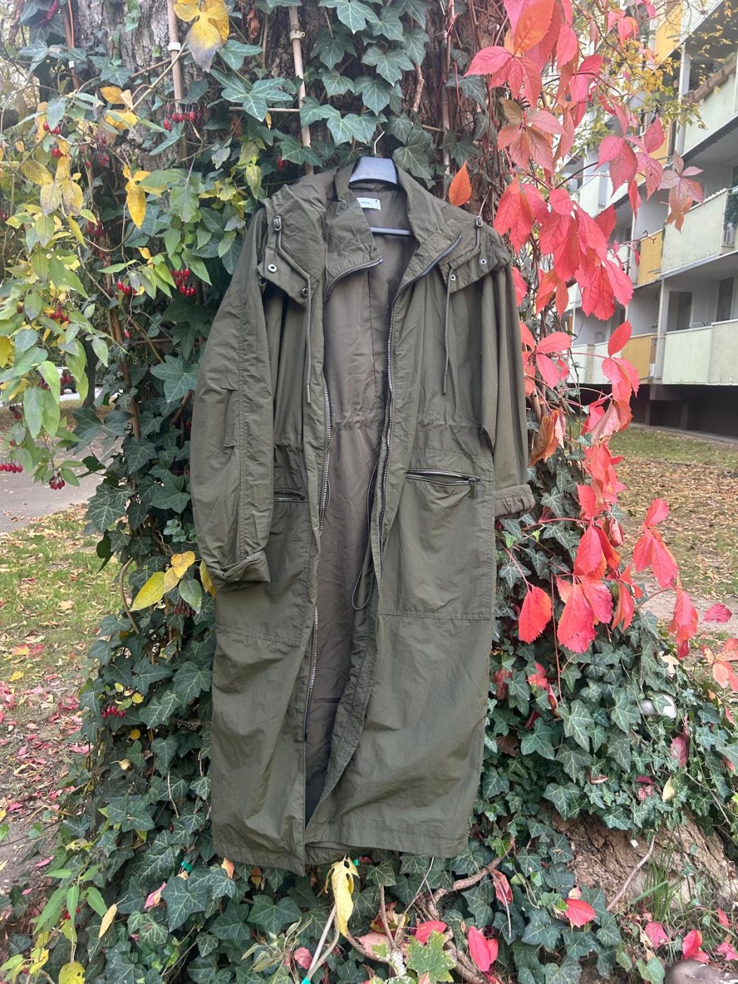 Parka khaki, bawełna